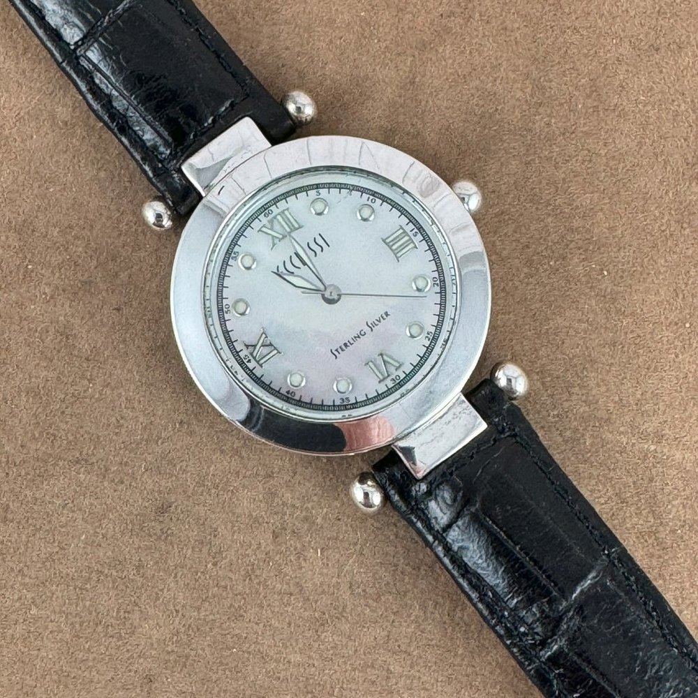 Vintage Ecclissi 925 Sterling Silver Mother of Pearl Watch